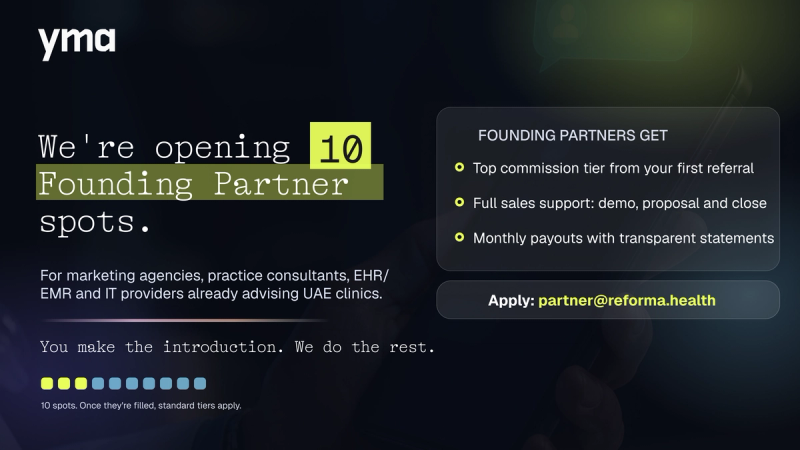 Callout for Yma Founding Partners in UAE and MENA