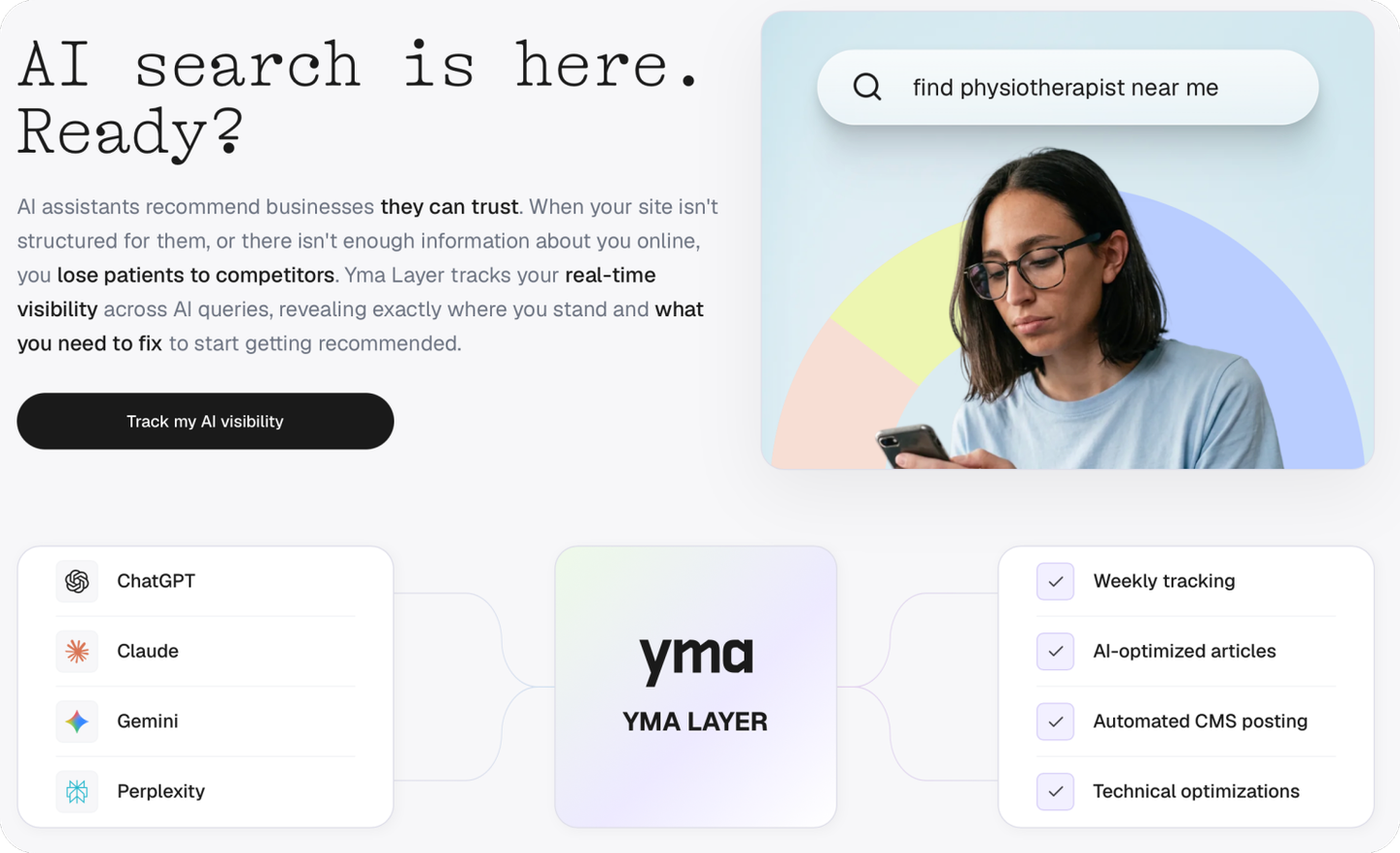 AI search and Yma Layer capabilities to make healthcare providers answerable