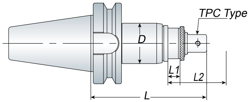 TPG Tension & Compression Tap Holder BT TPG830 dimension drawing (P.056)