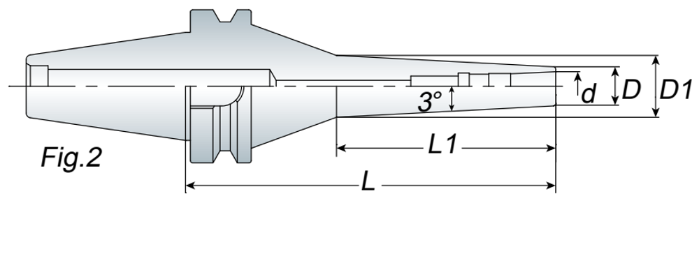ADS High Speed Collet Chuck Fig.2 dimensions