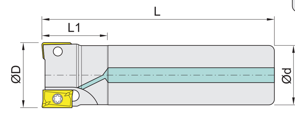 Shangin CAP Shoulder Mill (Holder) feature diagram