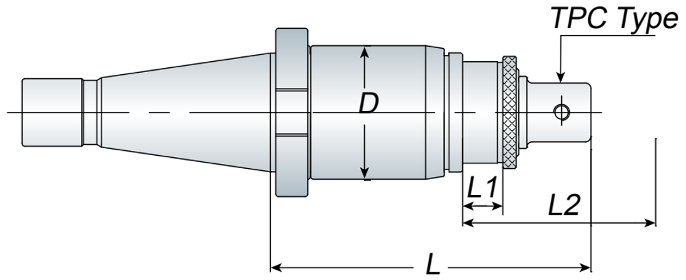 TPG Tension & Compression Tap Holder NT TPG830 dimension drawing (P.056)