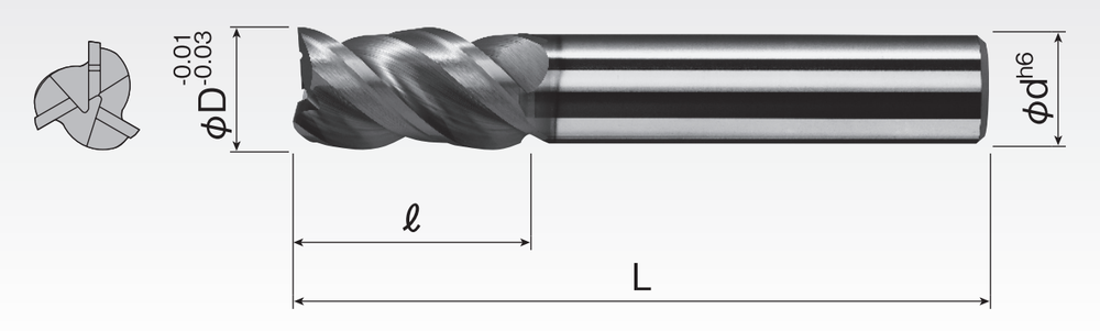 Carbide Zakkuri End Mills (3F) SEE3ZTA