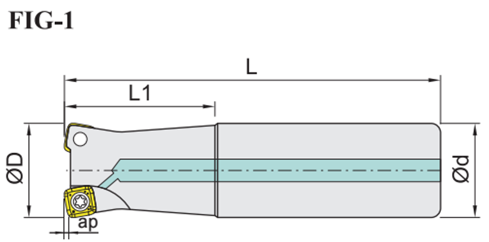 Shangin ASS High-Feed Milling Cutter (Holder) dimension diagram