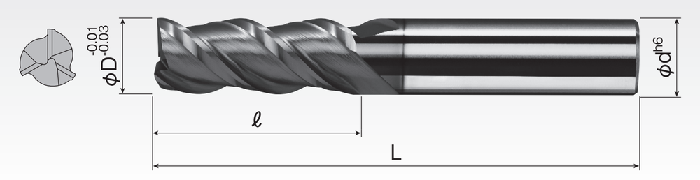 SP High-Helical End Mills (3/4F) SPSEE3A