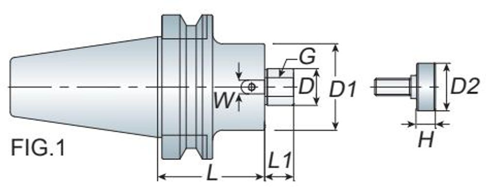 Annway FMA Face Mill Holder dimension diagram
