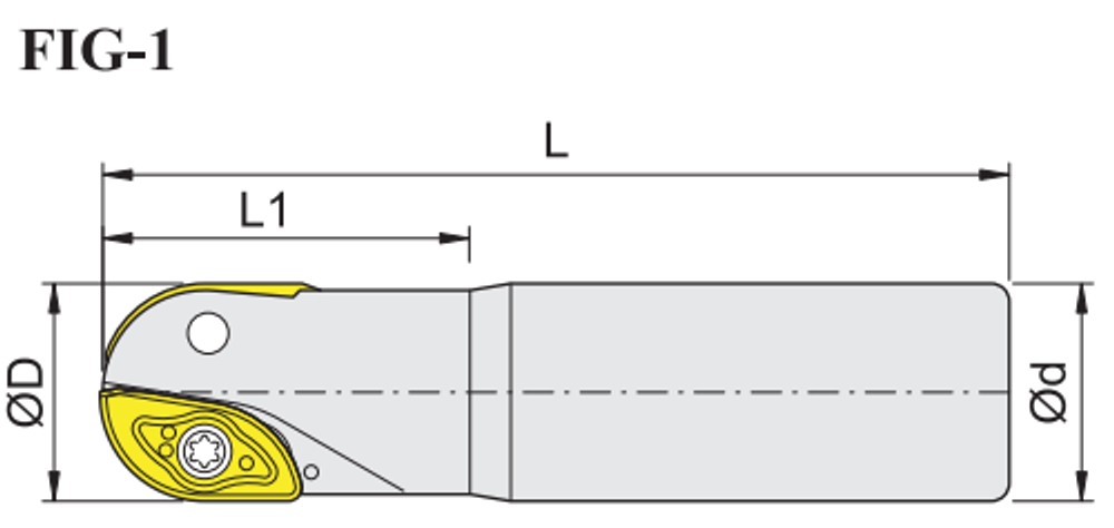 Shangin SR Ball End Mill (Holder) dimension diagram
