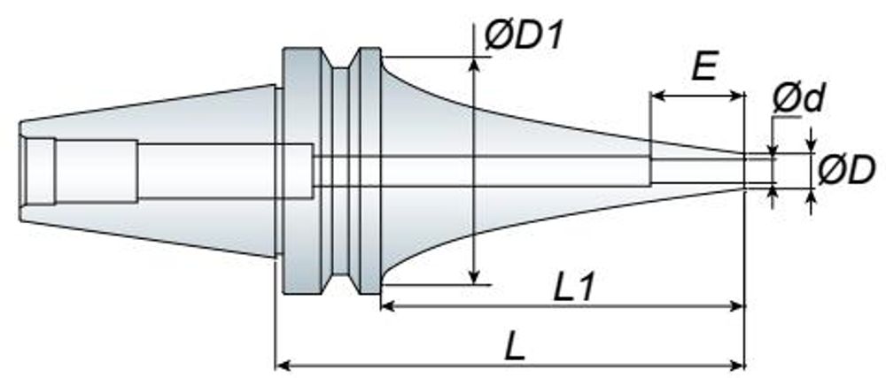 Annway ASR Shrink Chuck Curved Type reference diagram