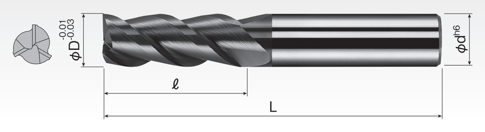 SP Go-Riki End Mills (2/3/4/5F) SPSEE3GA