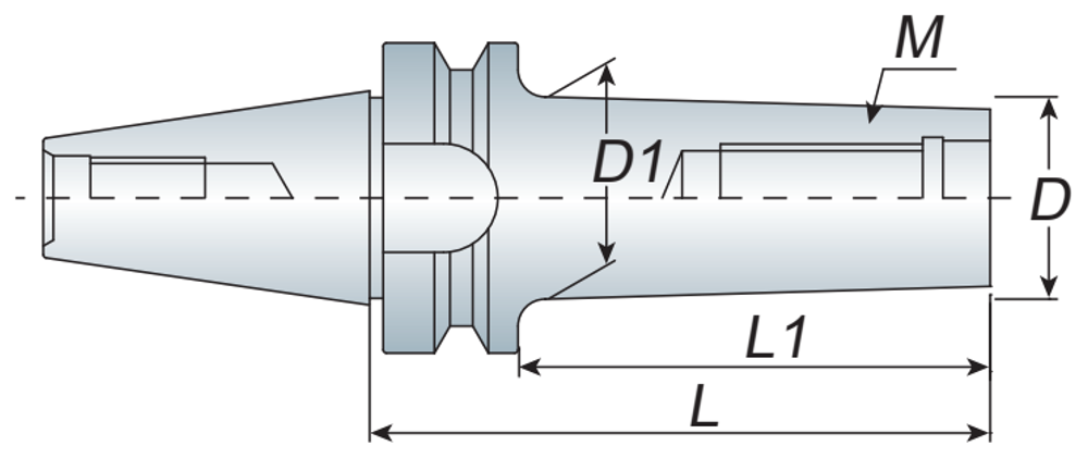 AMD Screw-in Endmill Holder reference diagram