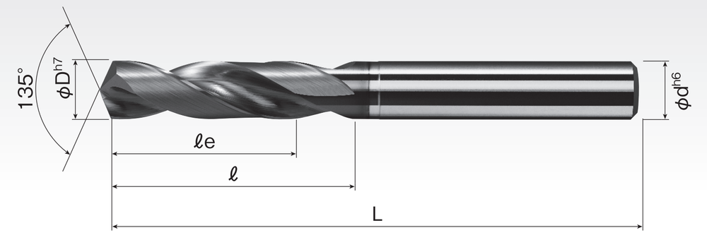Carbide Solid Drills for Steels SDX2A