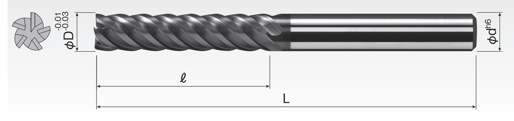 Carbide Side-Cutting End Mills (5F) SEE5GLA
