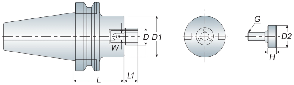 FMH Face Mill Holder - Coolant Type reference diagram