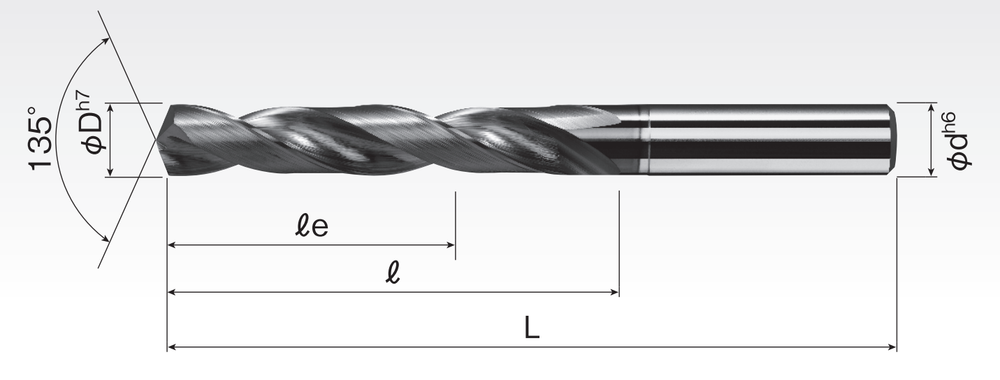 Carbide Solid Drills for Steels SDX4A