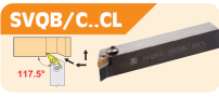 External turning holders for VB../VC.. (VBMT/VCMT) inserts
