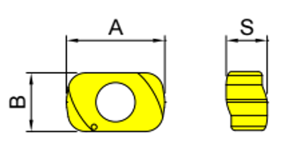 ENMU Indexable Milling Insert dimension diagram