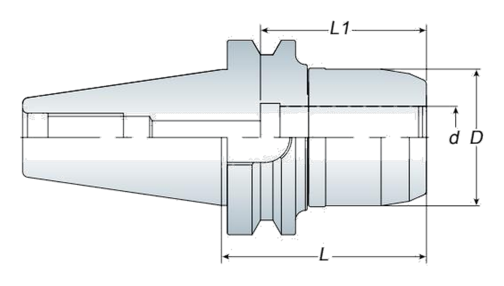 Annway ASG High Speed Milling Chuck reference diagram