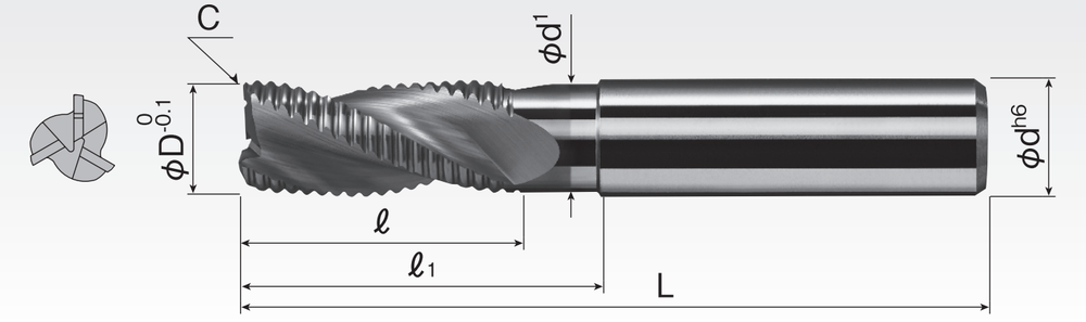 SP Zakkuri Roughing End Mills (3F) SPSRD3ZA