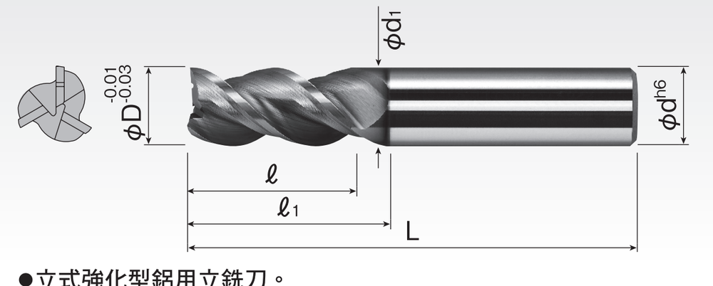 Aluminum Zakkuri End Mills (3F) SAE3ZD