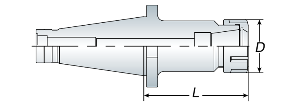 ER Spring Collet Chuck NT-series dimensions