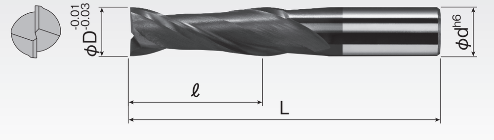 Carbide Square End Mills (2F) SED2MA