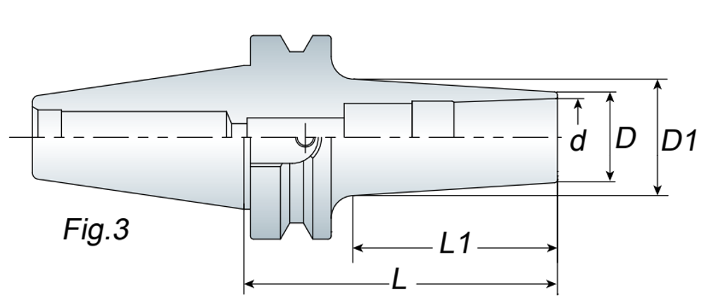 ADS High Speed Collet Chuck Fig.3 dimensions