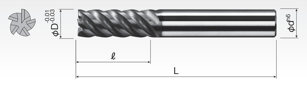 SP Go-Riki End Mills (2/3/4/5F) SPSEE5GA