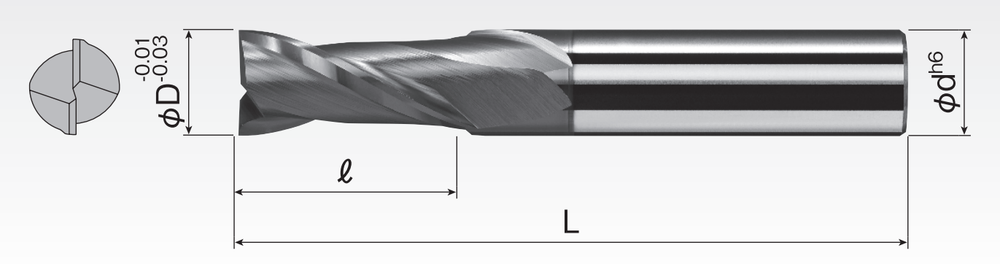 SP Square End Mills (2/4F) SPSED2A