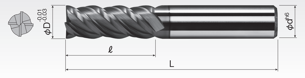 SP High-Helical End Mills (3/4F) SPSEE4A
