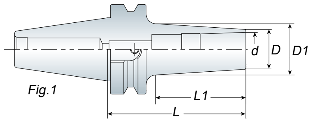ADS High Speed Collet Chuck Fig.1 dimensions