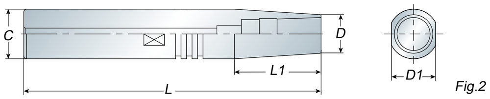 ADS High Speed Collet Chuck Fig.2 dimensions