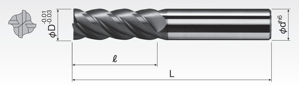 SP Go-Riki End Mills (2/3/4/5F) SPSEE4GA