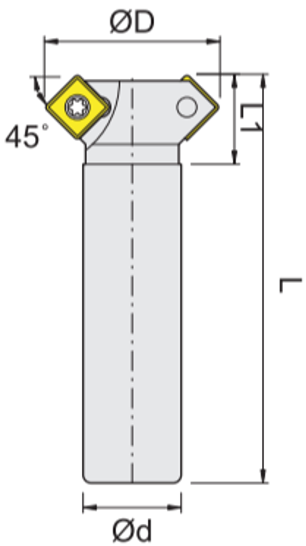 Shangin VMSP Chamfer Mill (Holder) dimension diagram