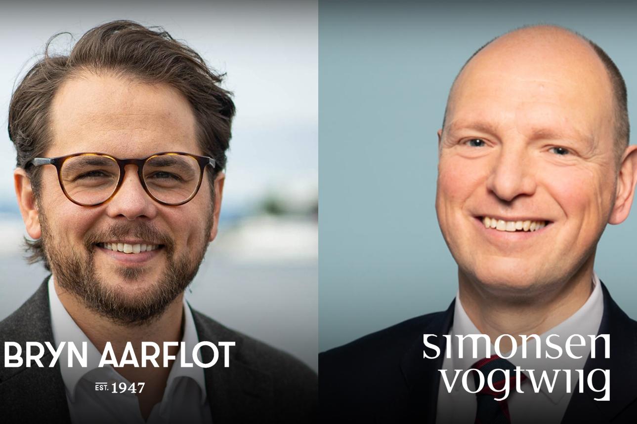 To menn smiler, den ene heter Brynn Aarflot, den andre Simonsen Vogtwiig.