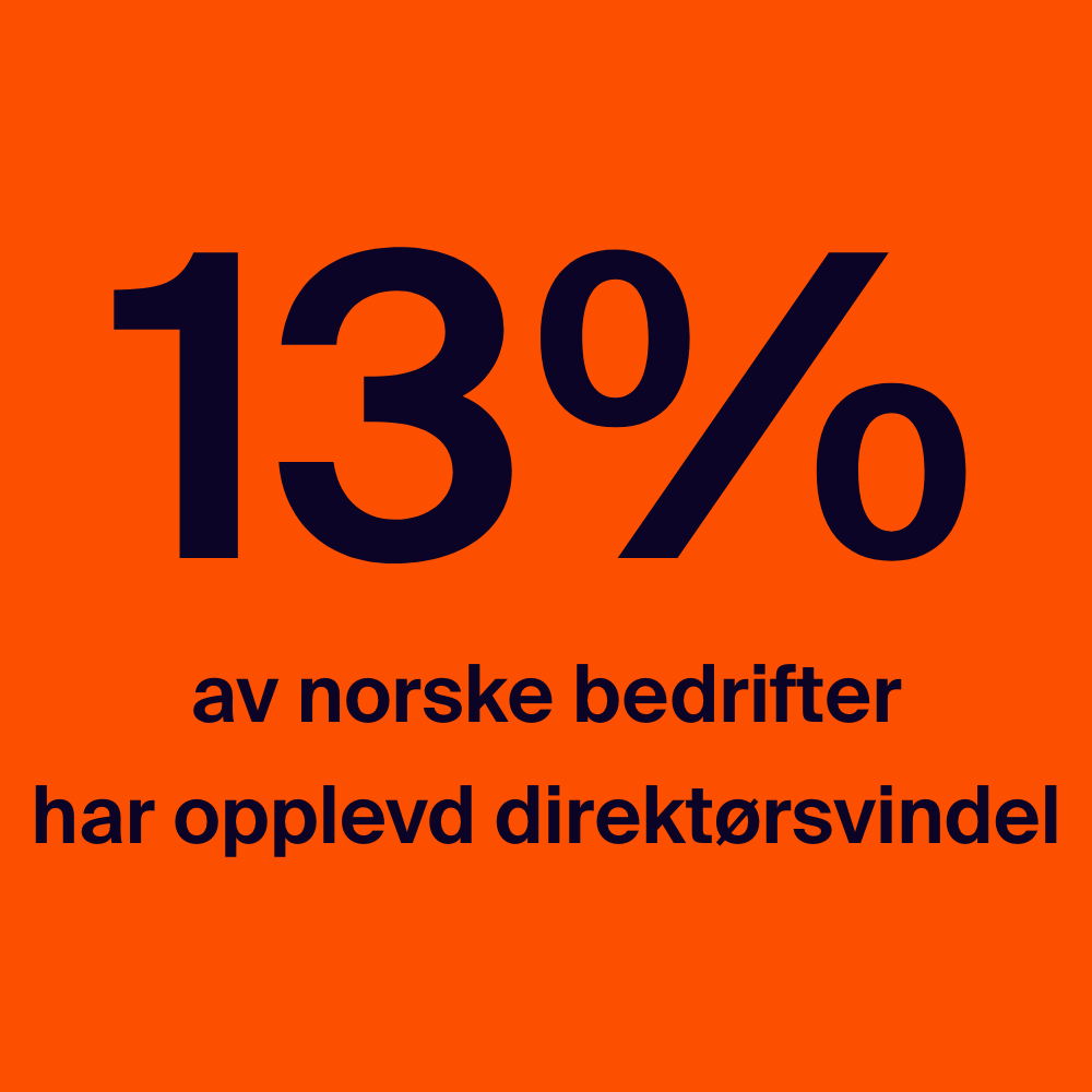 13% av norske bedrifter har opplevd direktørsvindel.