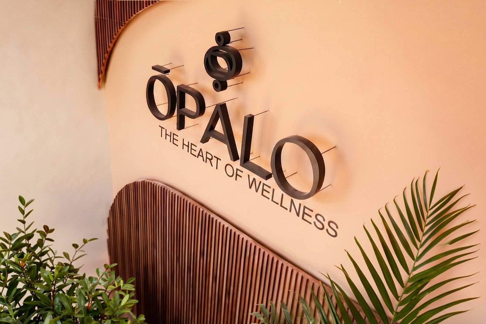 El logotipo de Ōpalo en el muro de la entrada