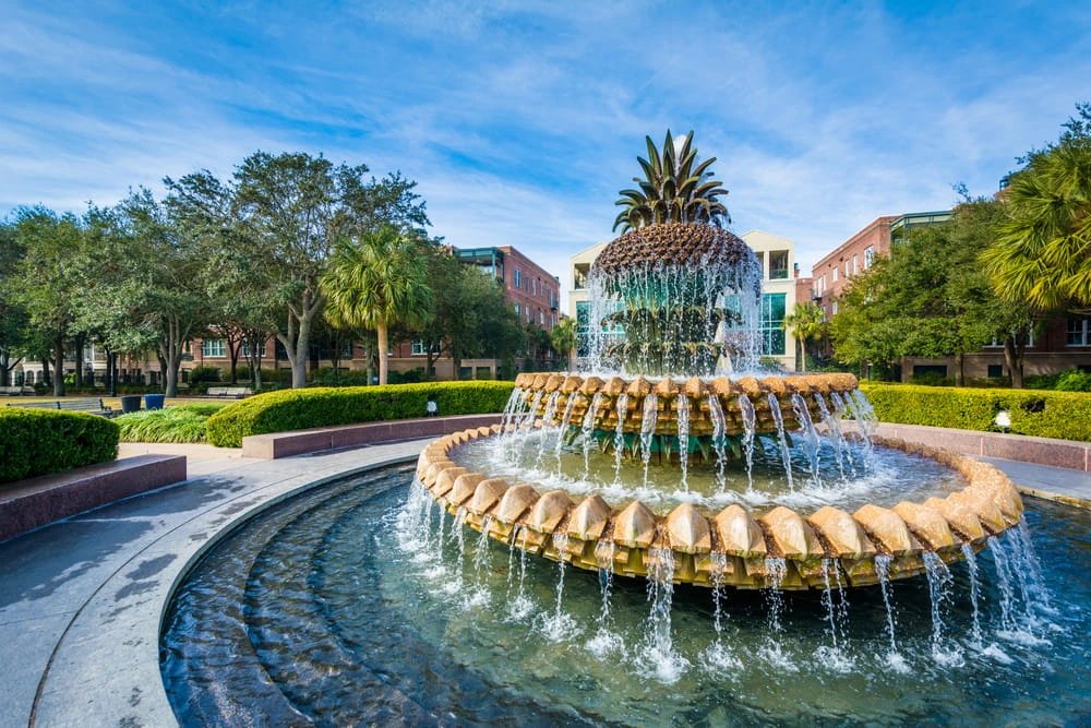 Commercial building in a Charleston SC coastal area where standard commercial property insurance may not fully cover flood and wind damage without additional policies or endorsements.
