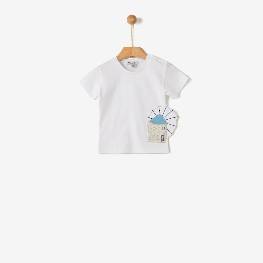 Βρεφικό T-shirt με Κέντημα Ανεμόμυλος