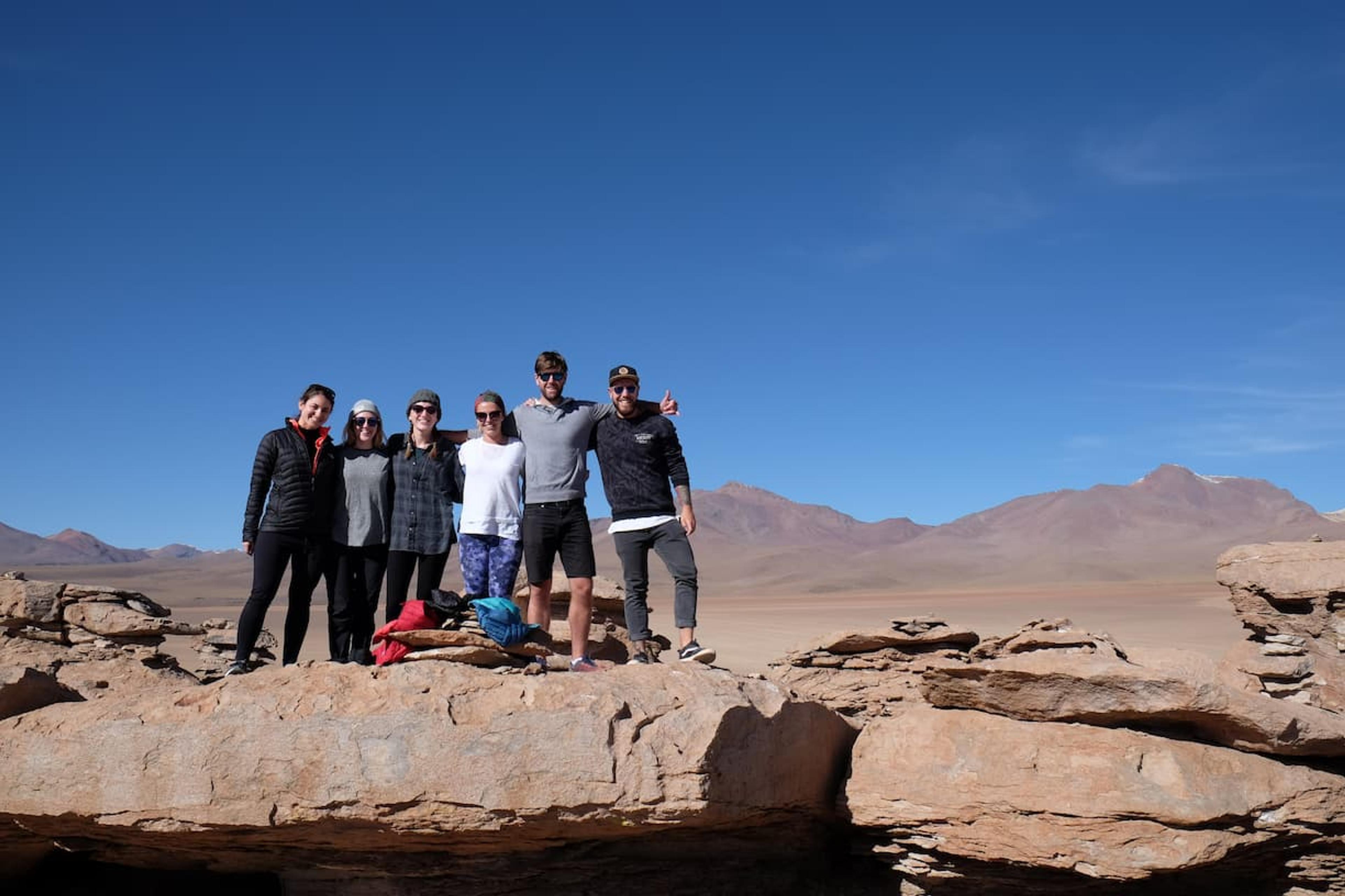 rock climbing in the Attacama desert
