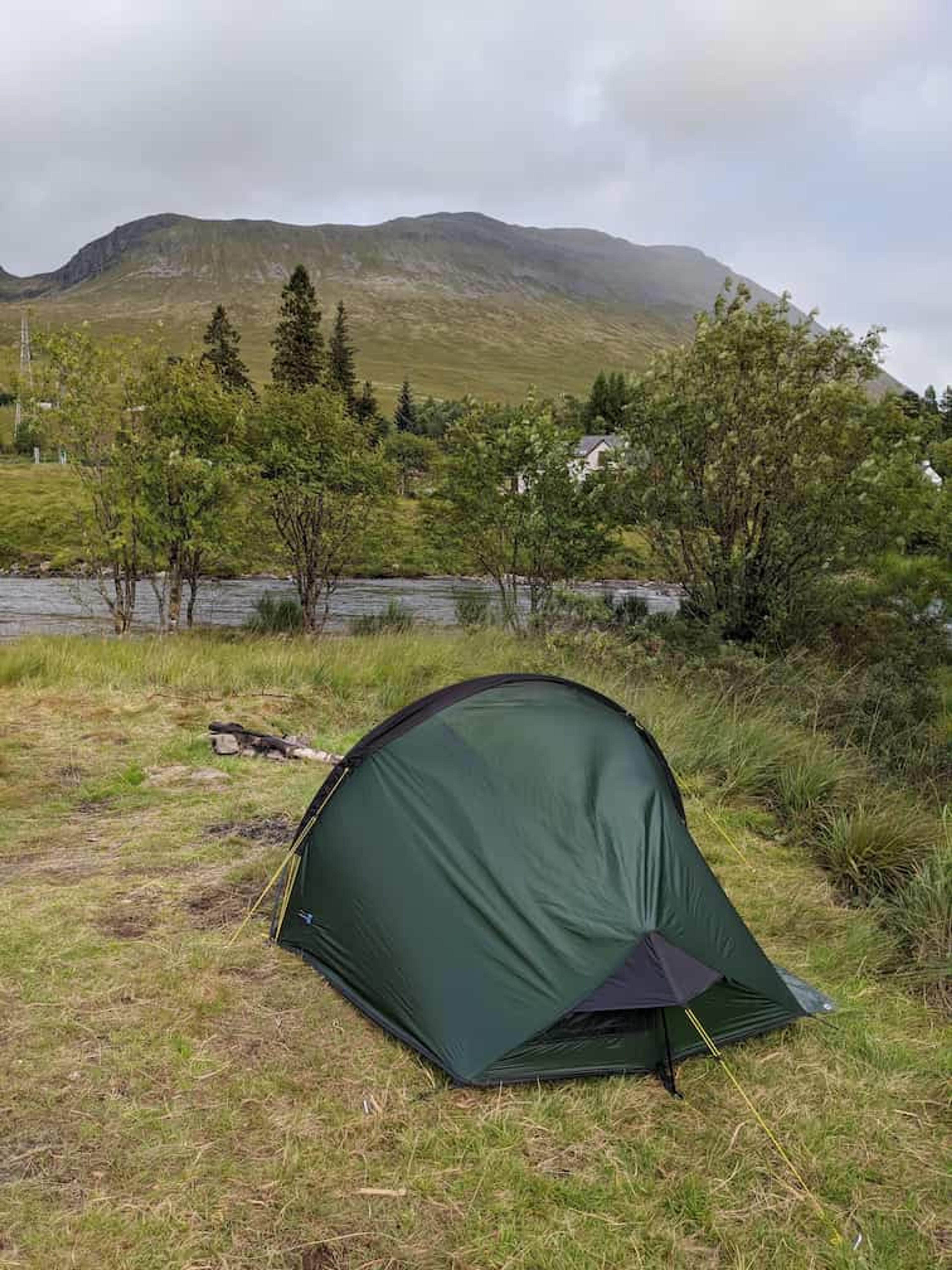 tent by the river