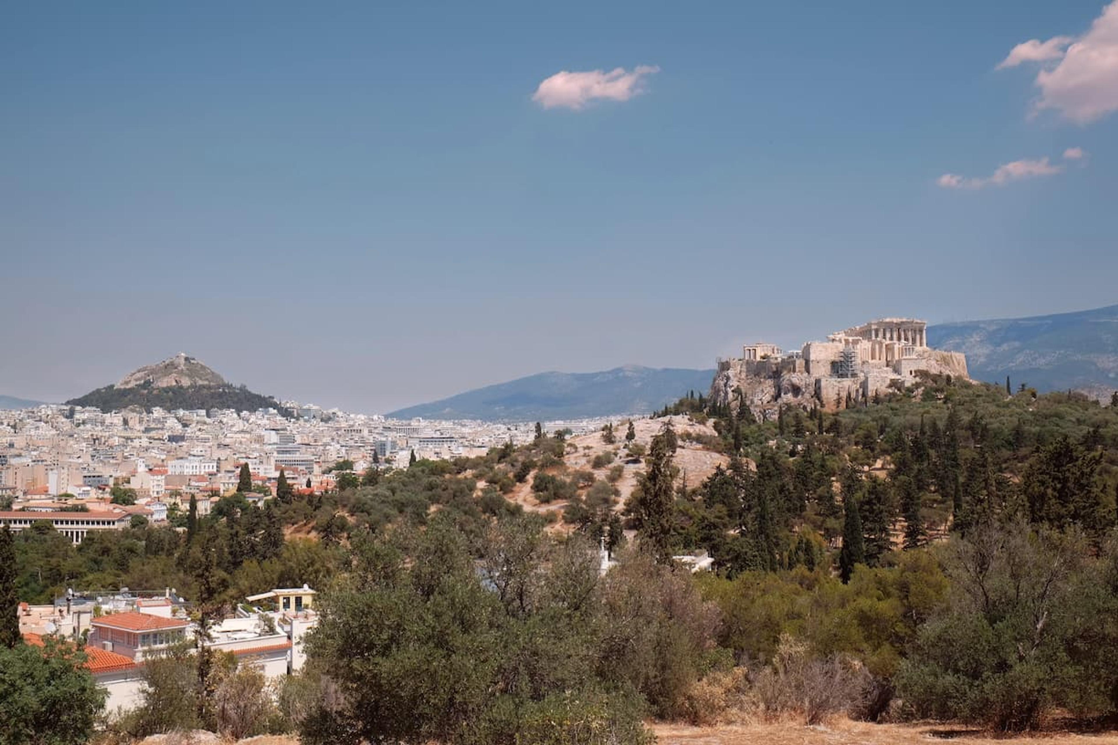 view of the acropolis from Filopappou Hill