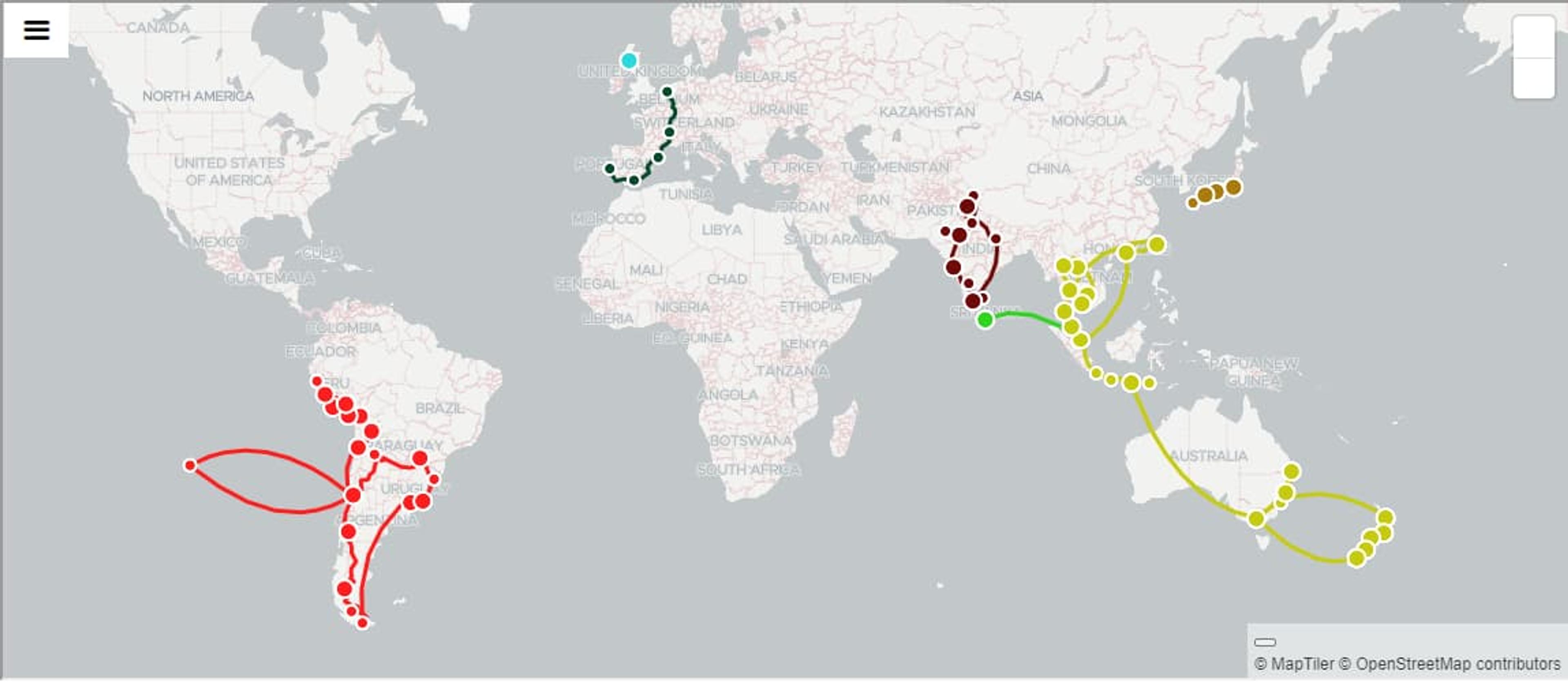 travel map placeholder