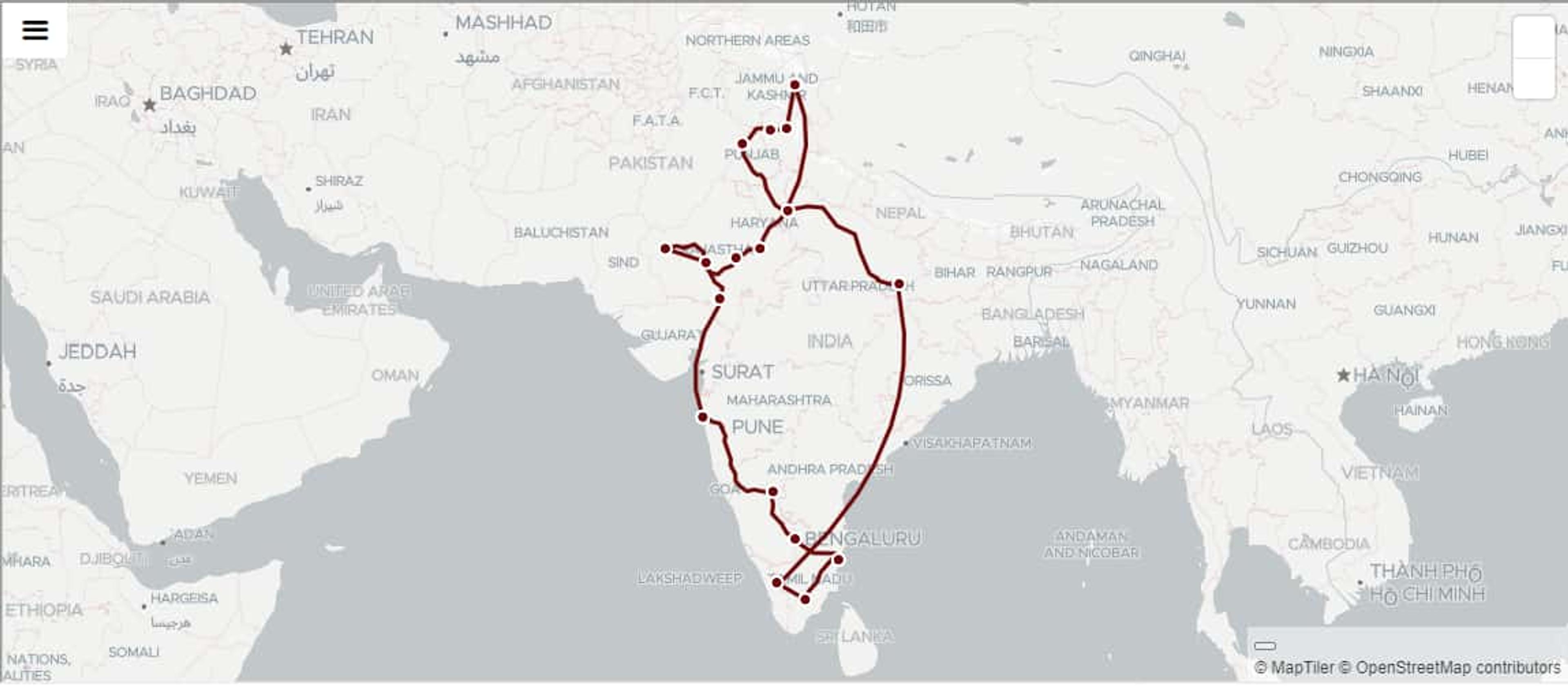 travel map placeholder