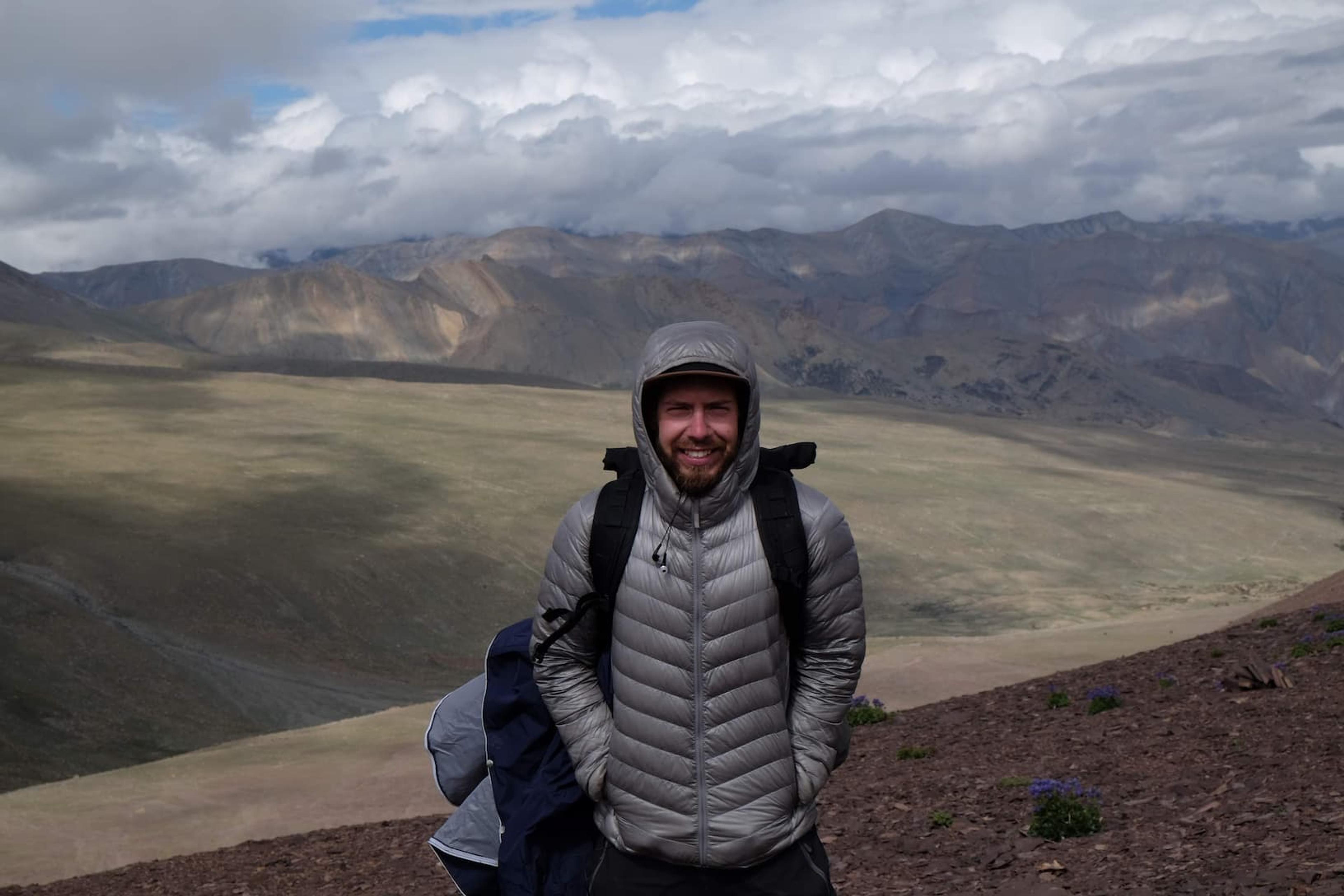 at the top of the pass