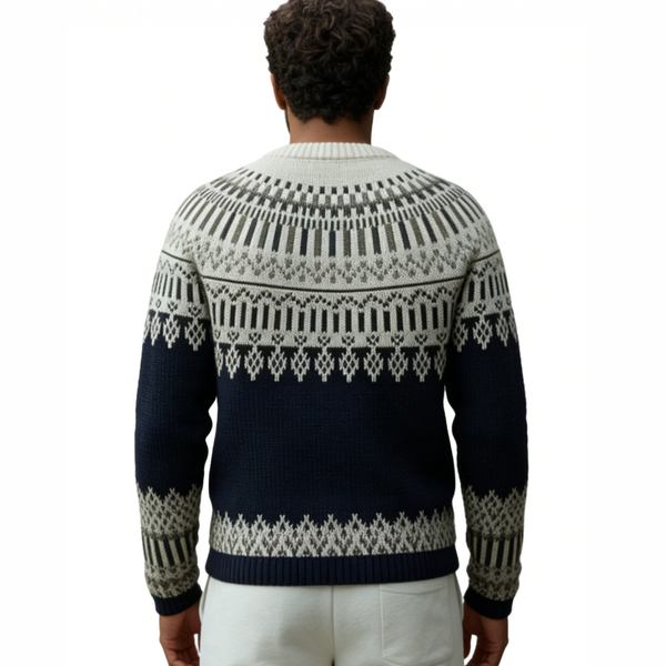 m004Nordic Snow Fair Isle Knit Sweater 2