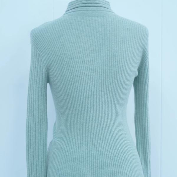 s005Mint Green Turtleneck Ribbed Knitted Base Layer 5