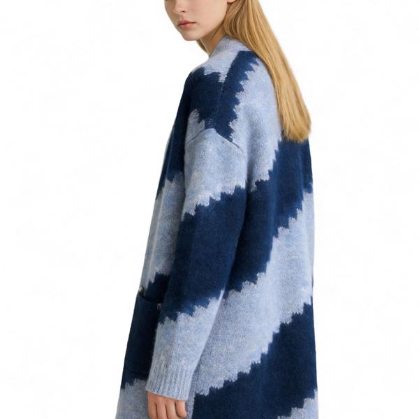 s112Blue Gradient Jacquard Cardigan 2