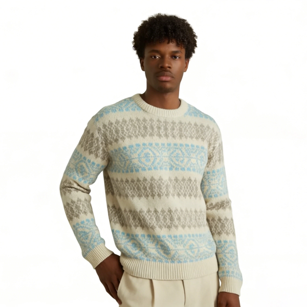 m006Frosted Fair Isle Knit Sweater 3