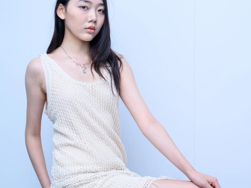 s047Off-White Textured Knit Fringe Co-ord Set