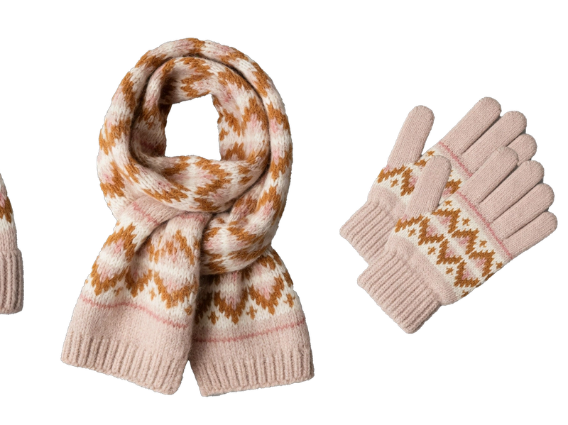 Fair Isle Pom Pom 4-Piece Winter Set